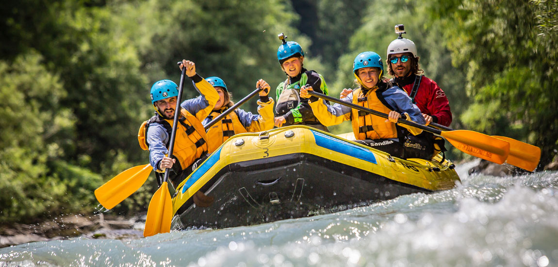 Rafting auf dem Fluss Noce in Val di Sole - Trentino